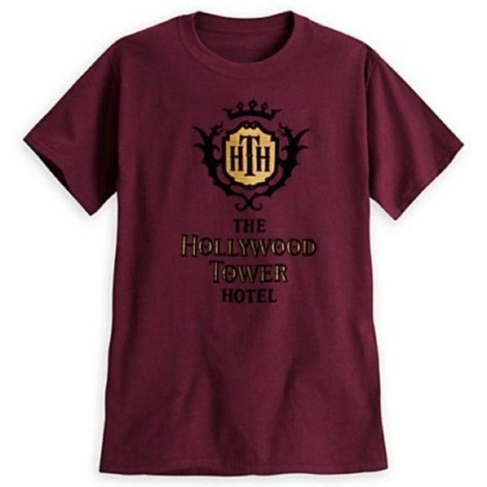 Disney Parks The Hollywood Tower Hotel Men Woman Short Sleeve Tee Shirt Small